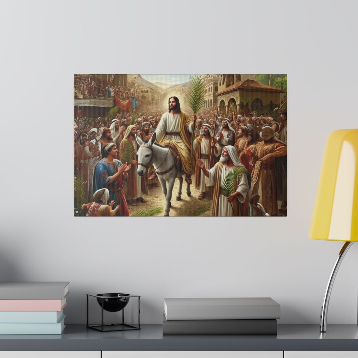 Palm Sunday Jesus Riding Into Jerusalem On A Donkey Art Poster - Image 3