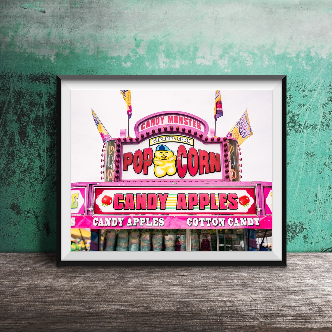 Popcorn Candy Apples Kitchen Food Art Print