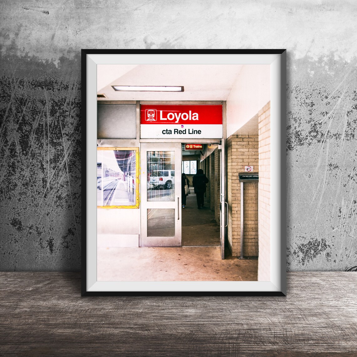 Loyola CTA Red Line Station Entrance Sign Chicago Photo Poster