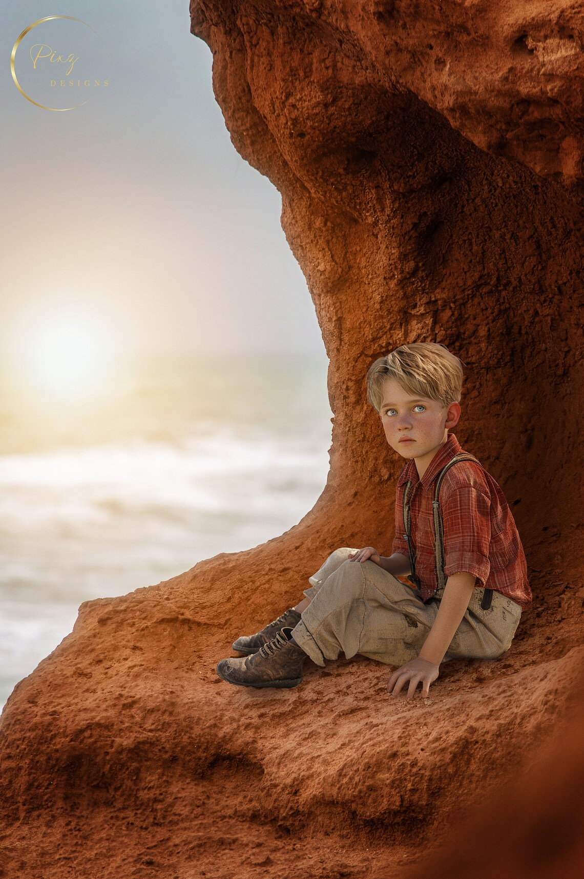 Red Rock Backdrop, Desert Mountains Composite