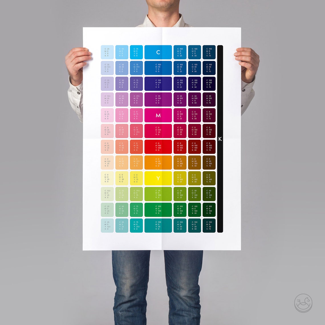 CMYK Color Reference Chart Graphic Designer Rainbow Swatch Poster - Image 4