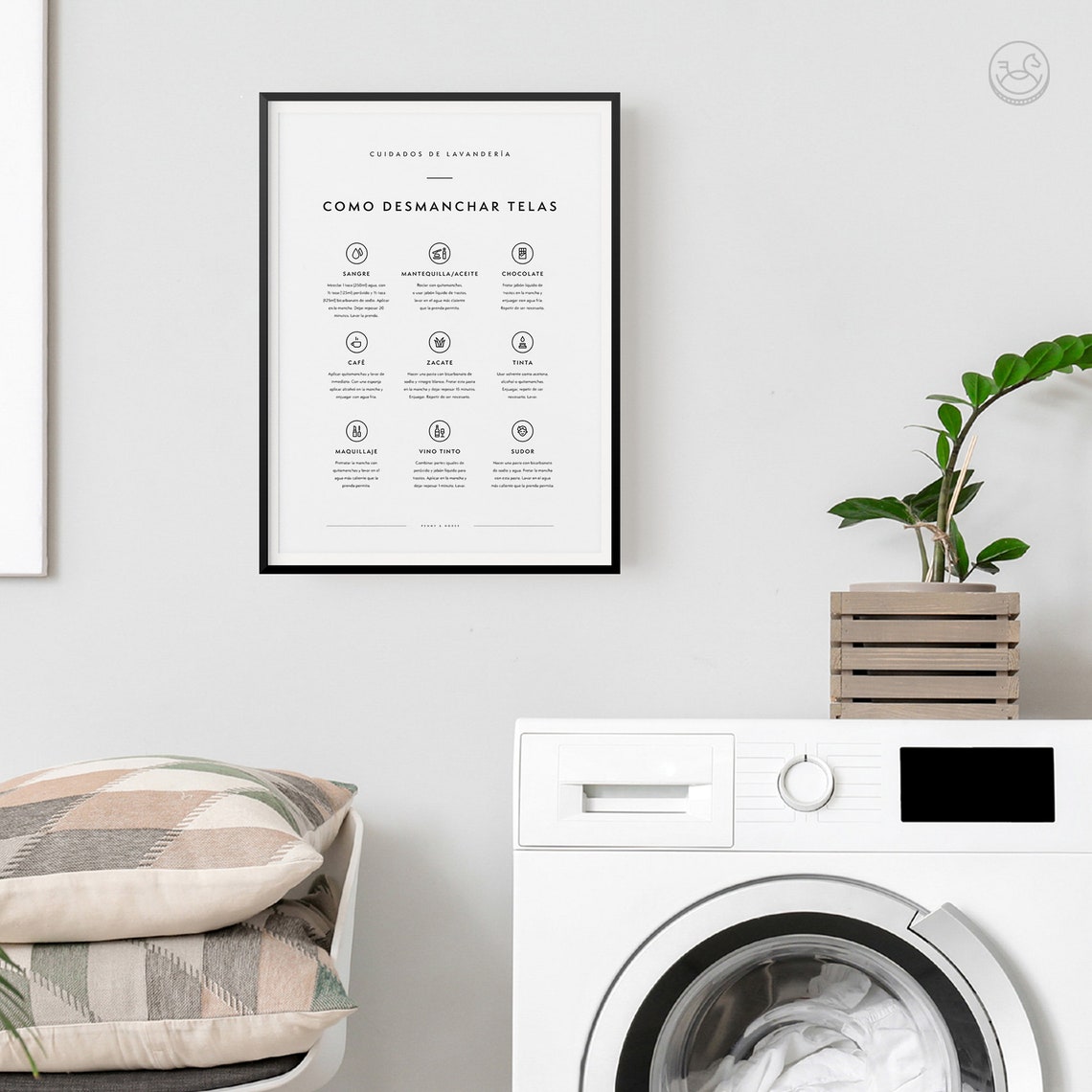 Spanish Stain Removal Guide Como Desmanchar Telas Chart Poster - Image 4