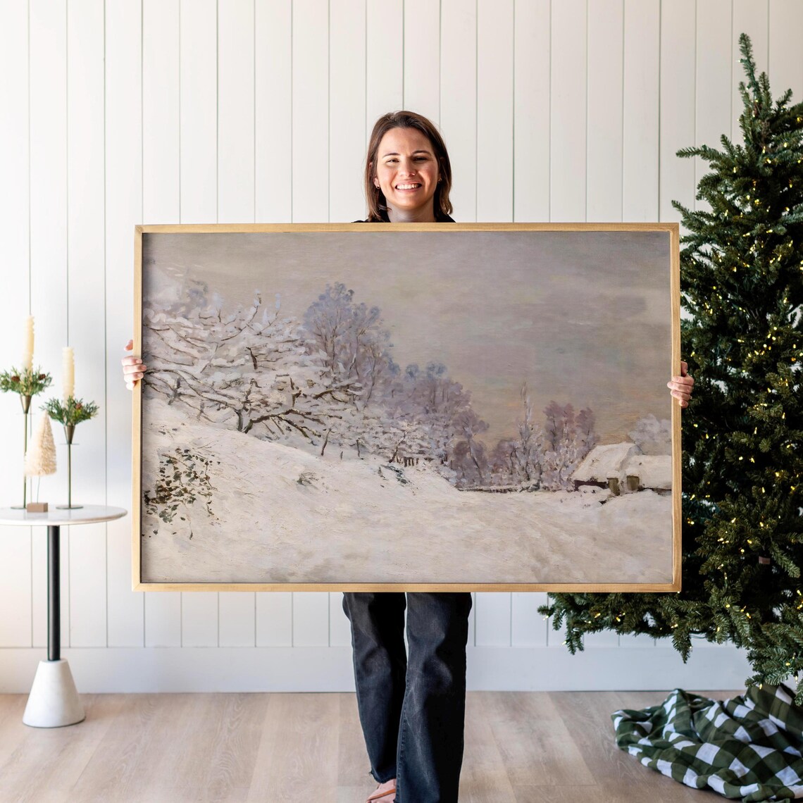 Vintage Christmas Winter Wall Art Poster Print