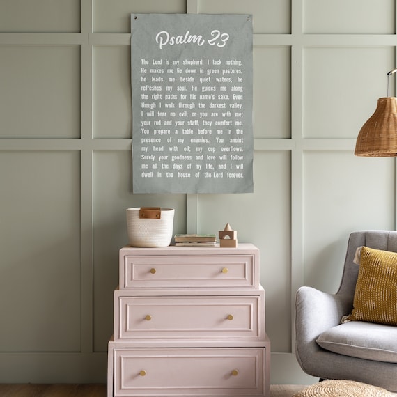 Psalm 23 Scripture for Kids Room Wall Art Print