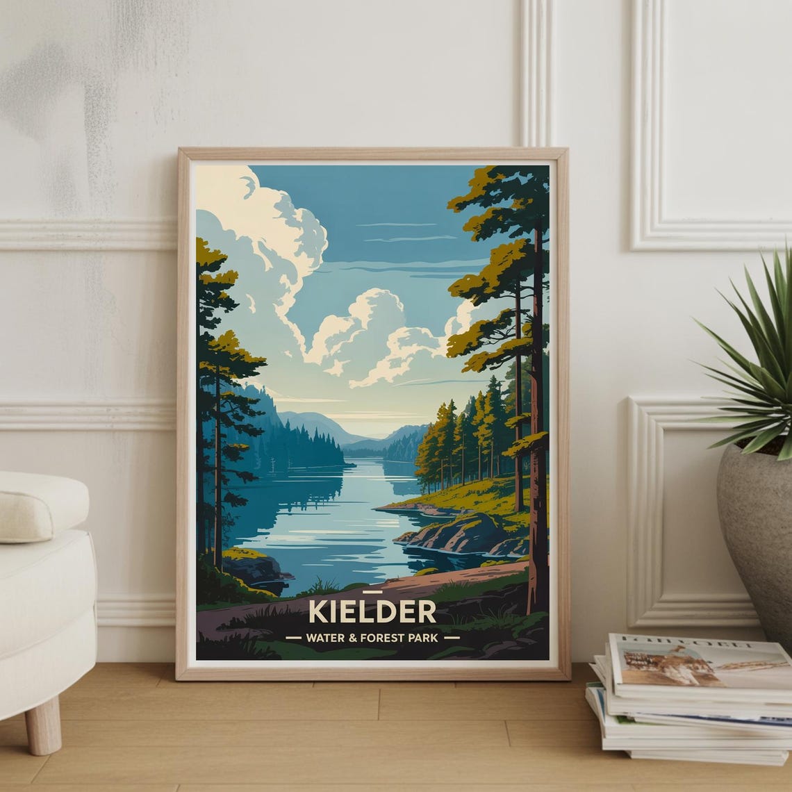 Kielder Water and Forest Park England Lake Pine Forest Travel Poster