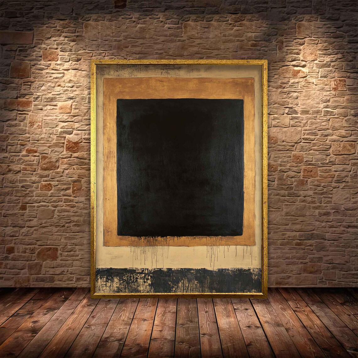 Mark Black And Orange Wall Art Mark Rothko Production Modern Wall Art Abstract Art Black And Orange Abstract - Image 3