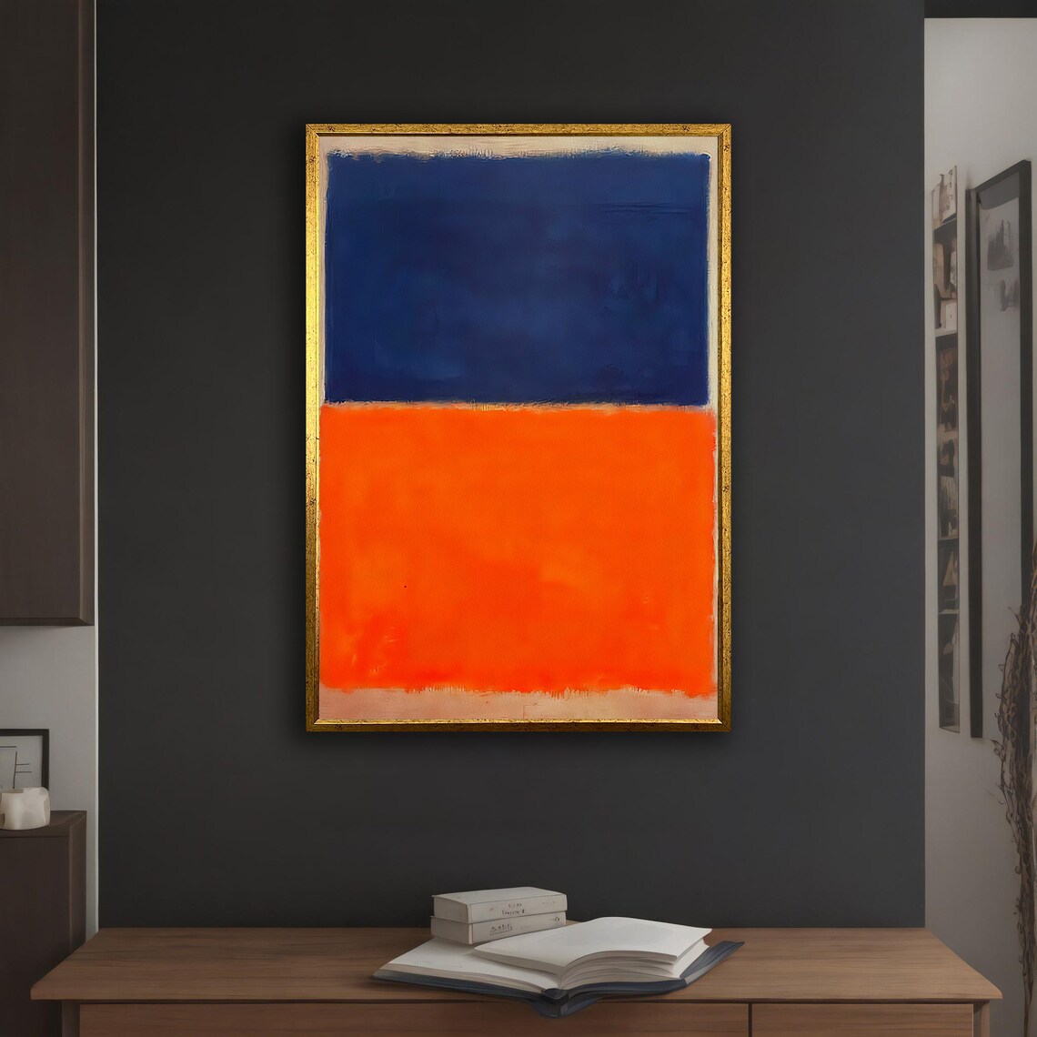 Mark Rothko Blue And Orange Colorful Mix Rothko Art Mark Rothko Wall Art With Different Frame Options For Your Home And Office - Image 5