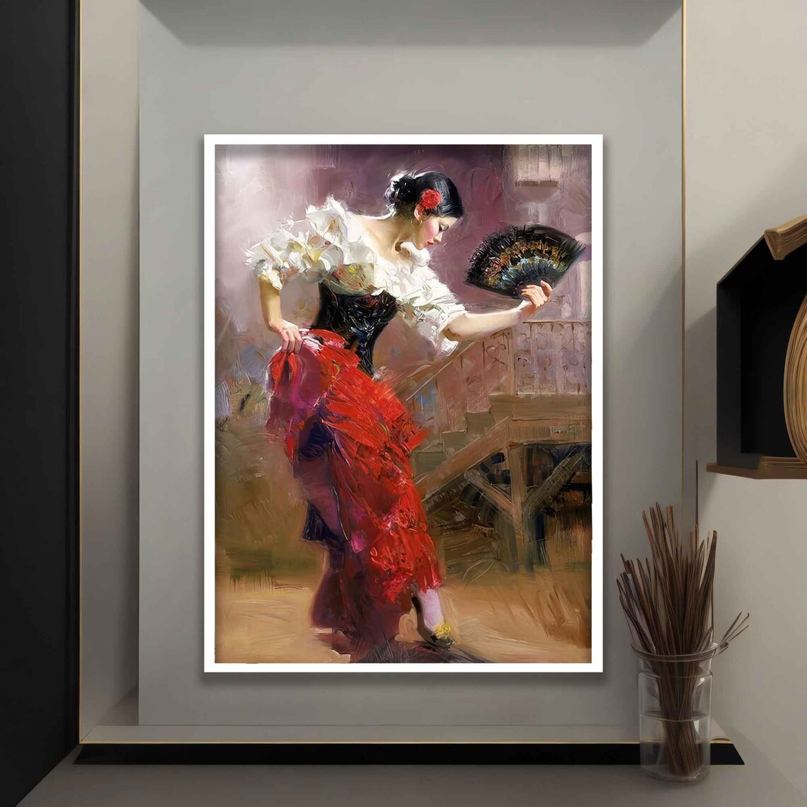 Spanish Dancer Woman, Old Style Spanish Art Print - Image 4