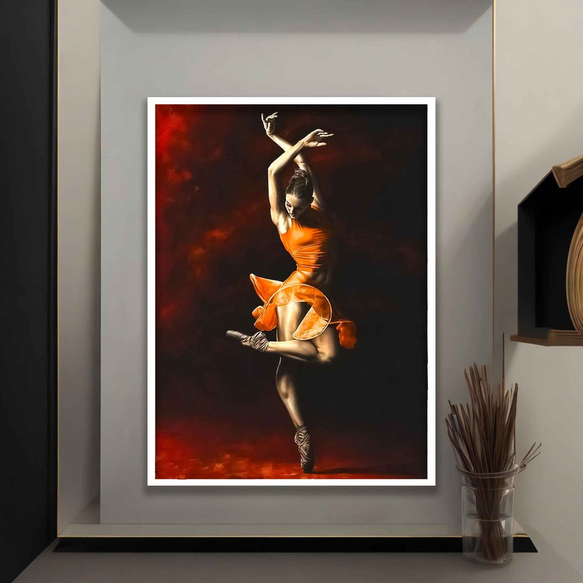 Ballerina Dancer Woman Snat Salsa Girl Poster Sprat Girl Print Music Poster Ballerina Framed Painting - Image 5