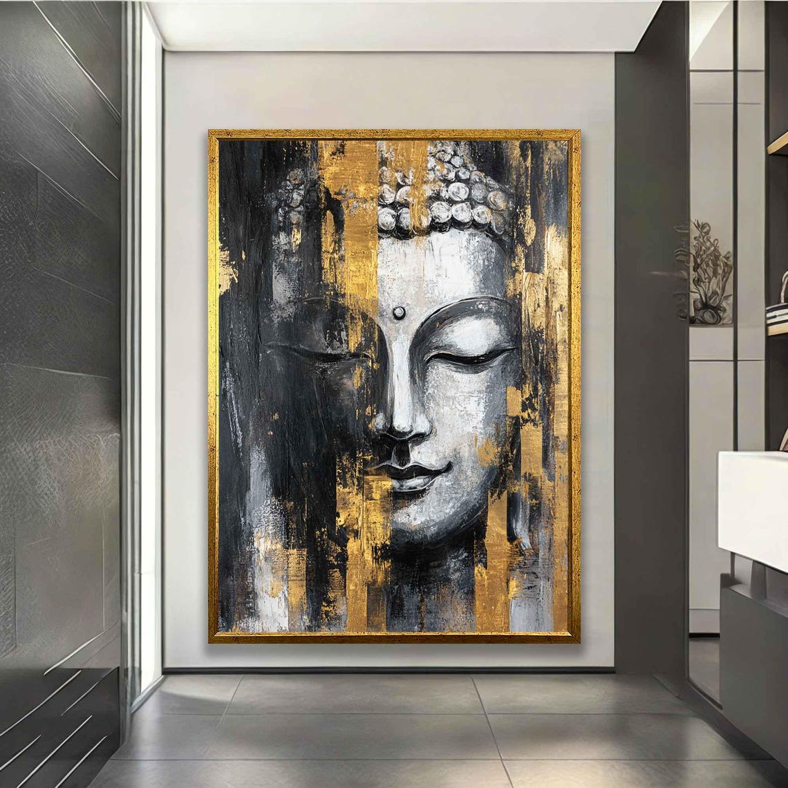 Buddha Buddha Wall Decor Gold Buddha Wall Decor Buddha Decor - Image 2