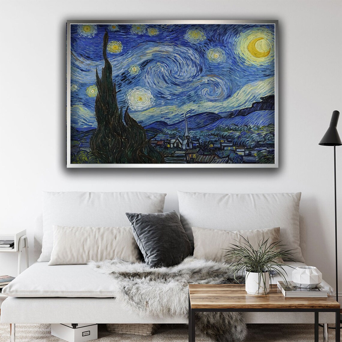 Van Gogh's Starry Night Art Print, Night Sky Reproduction - Image 2