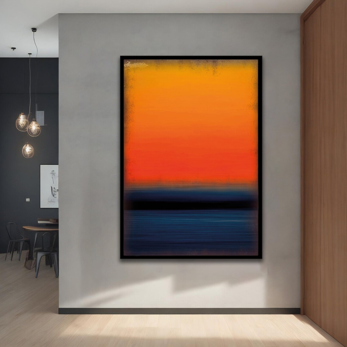 Mark Rothko Orange Blue Colorful Mix Rothko Art Mark Rothko Wall Art With Different Frame Options For Your Home And Office - Image 4