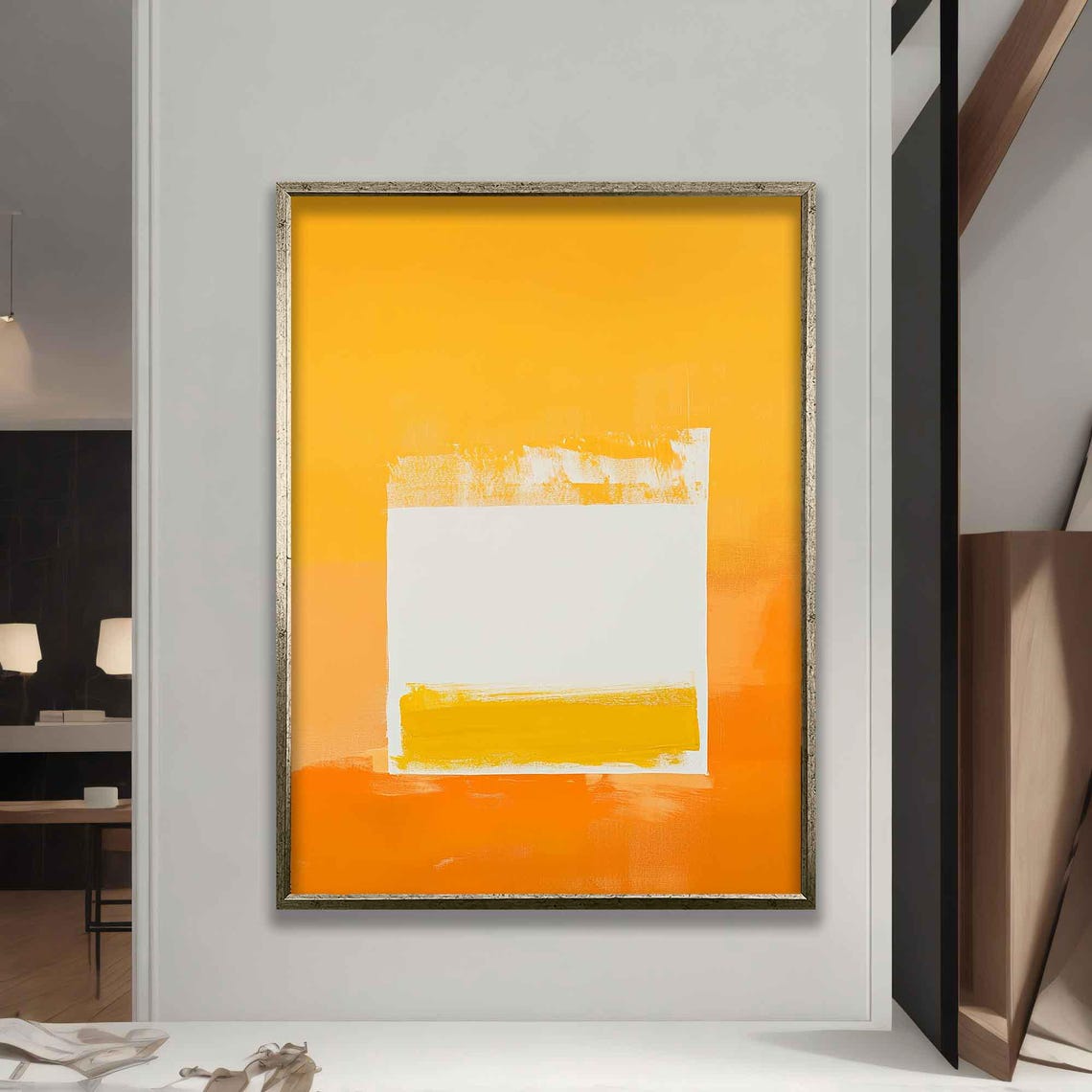 Mark Rothko Orange White Yellow Color Field Glow Minimalist Art Poster - Image 5