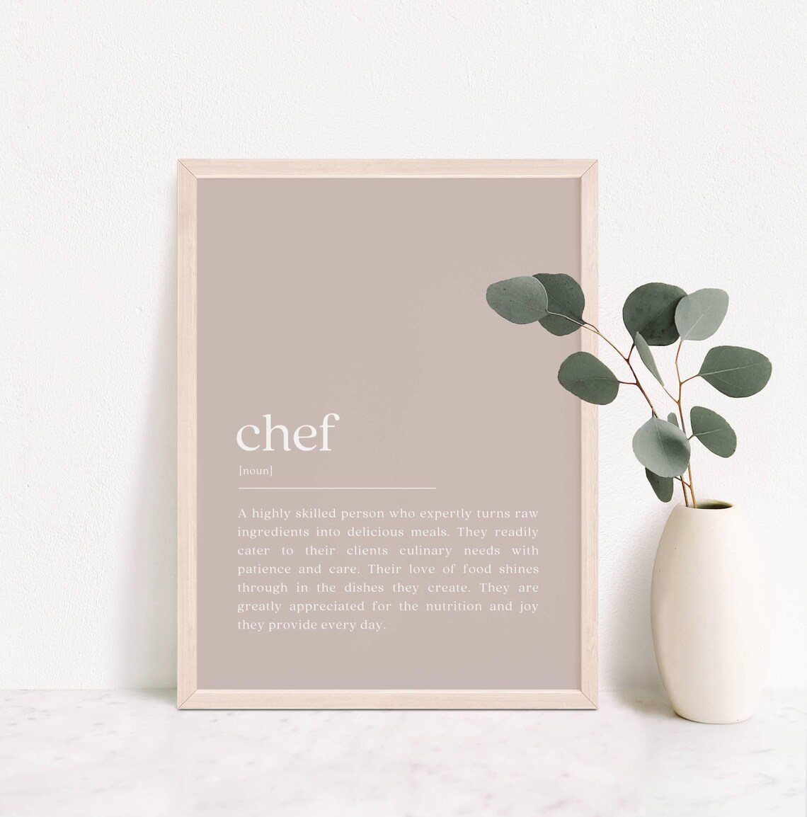 Chef Definition Print, Chef Appreciation Gift