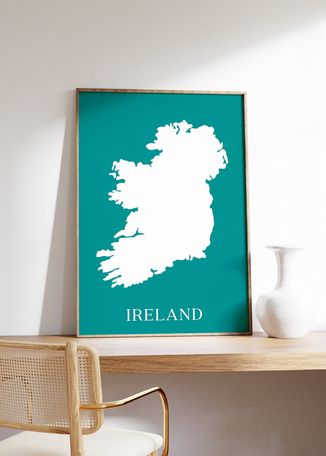 Ireland Map Art Print, Irish Abroad Gift