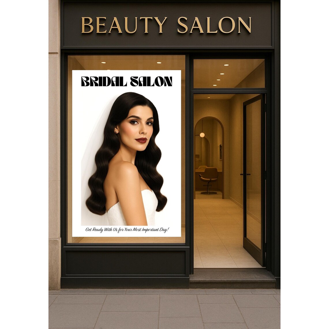 Bridal Beauty Salon Poster, Wedding Glam Wall Art