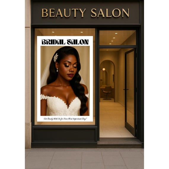 Bridal Beauty Salon Poster, Wedding Glam Wall Art
