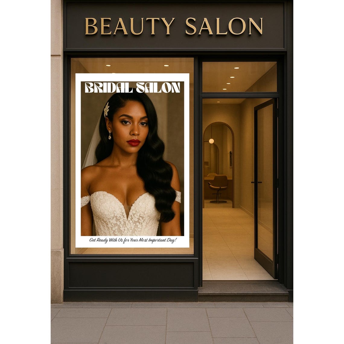 Bridal Beauty Salon Wedding Glam Poster
