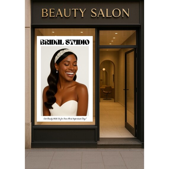 Bridal Salon Poster, Elegant Marketing Design