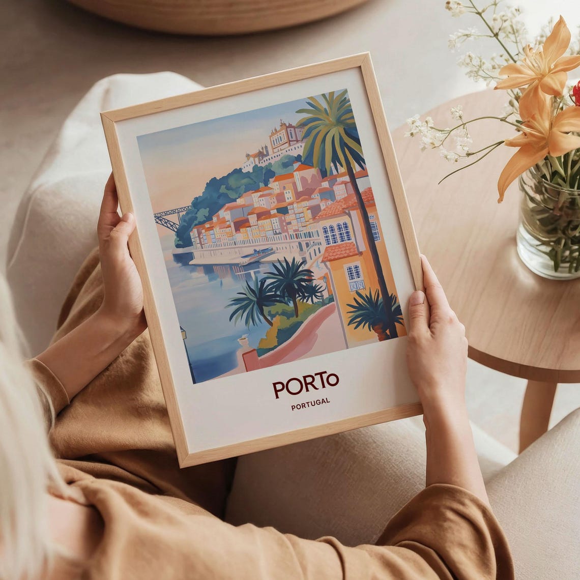 Porto Travel Poster Print Minimalist Wall Art Portugal Cityscape Pastel Art Retro Travel Decor Home Decoration C35 135 - Image 5