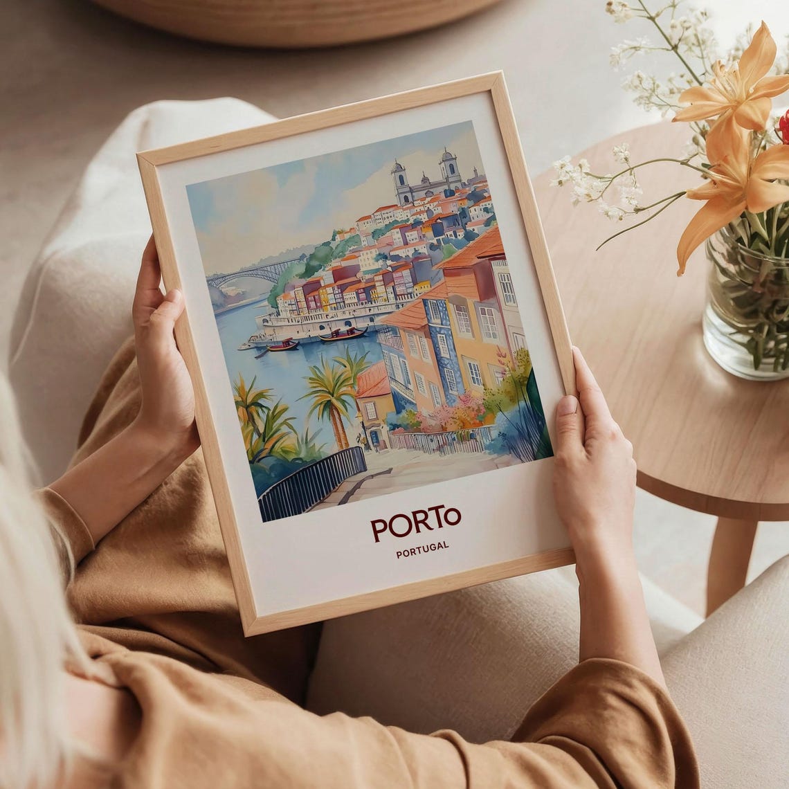 Porto Travel Print Porto Wall Art Minimalist Porto Illustration Portugal Home Decor Pastel Cityscape Poster C35 273 - Image 5