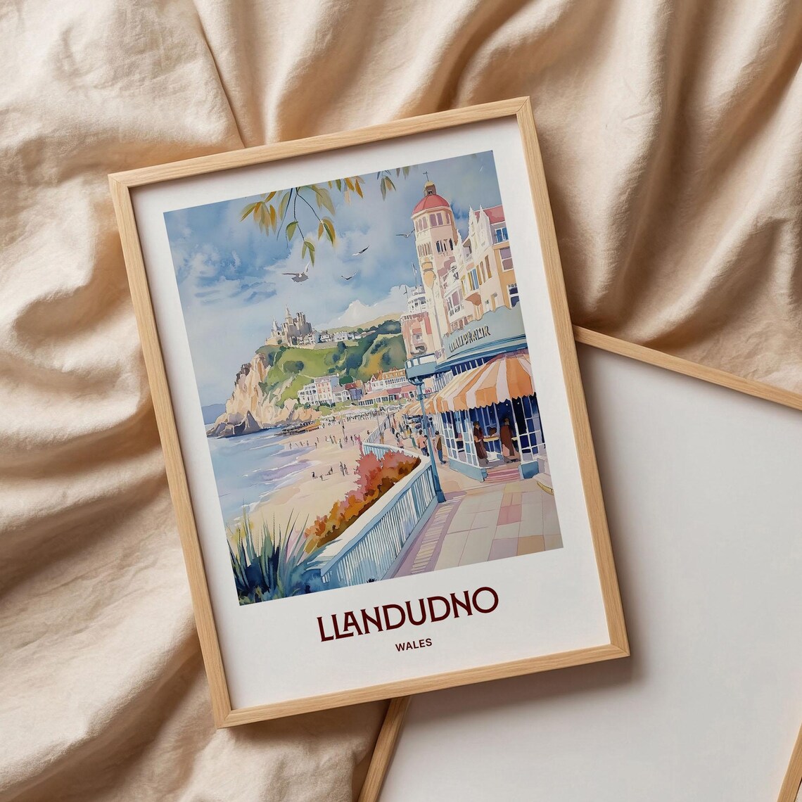 Llandudno Wales Beach Town Victorian Promenade Travel Poster - Image 3