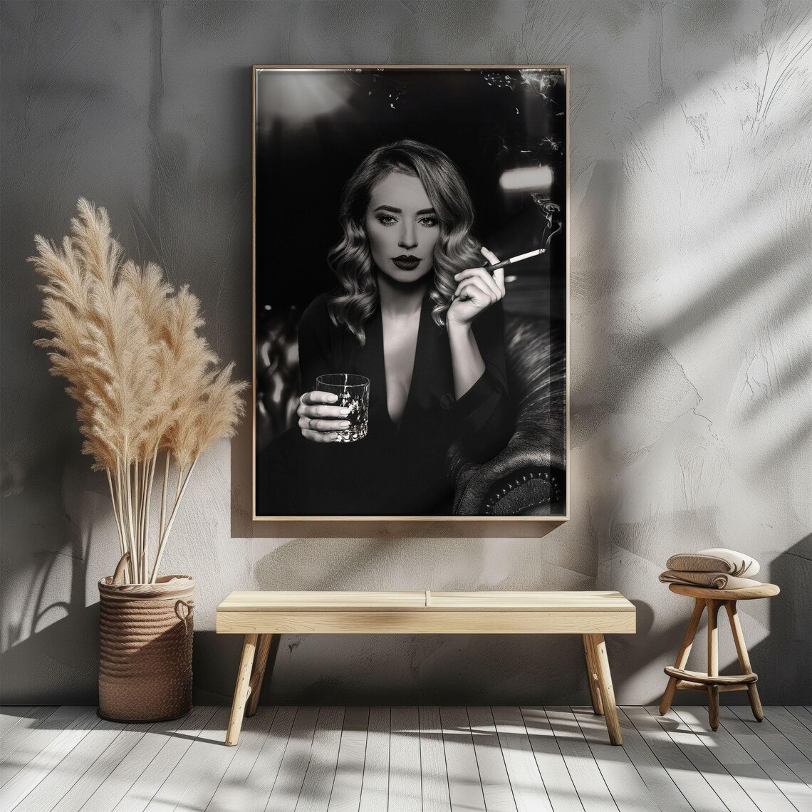 Girl On Toilet, Funny Bathroom Retro Wall Decor - Image 4