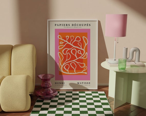 Matisse Flower Poster, 60s Retro Botanical Print