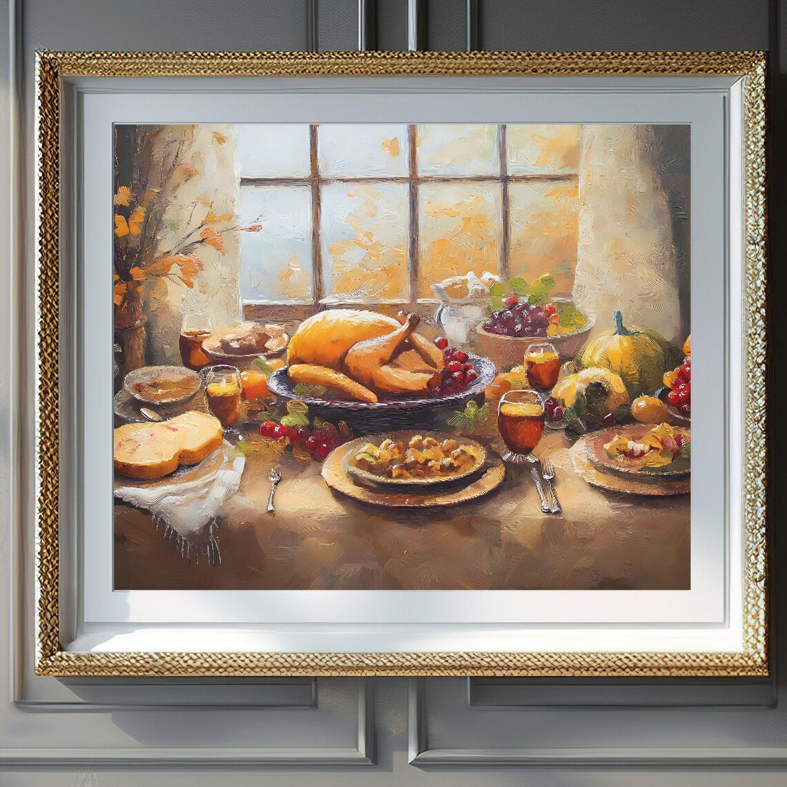 Thanksgiving Rustic Acrylic Feast, Dining Room Decor