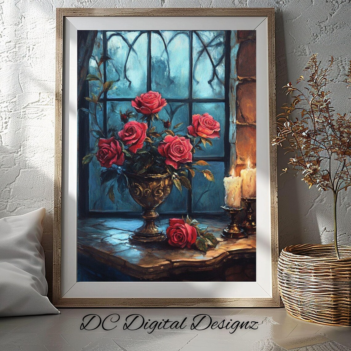 Beautiful Flowers In A Vase, Boho Floral Art Print