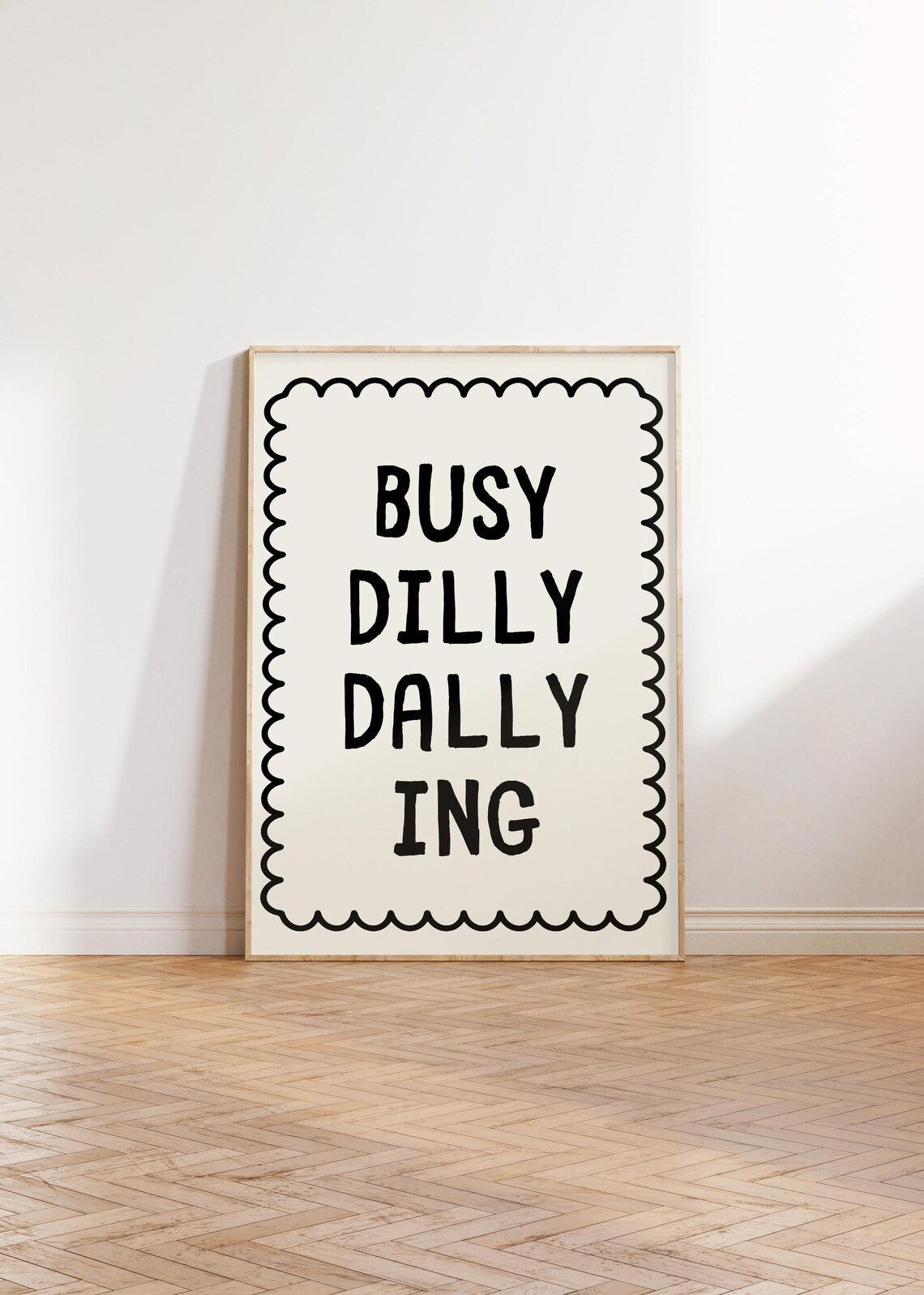 Busy Dilly Dallying Preppy Quote Art Print - Image 3