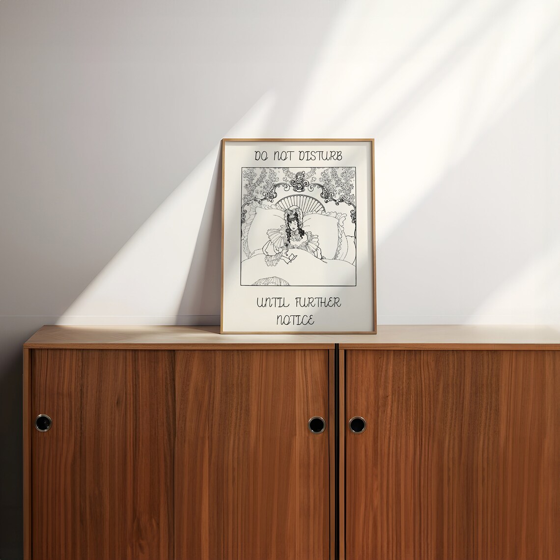 Do Not Disturb Until Further Notice Vintage Woman Bed Poster - Image 3