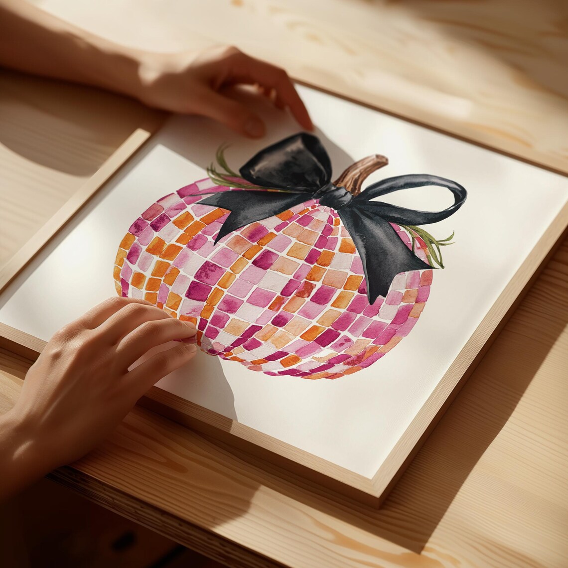Disco Pumpkin Boho Halloween Autumn Art Print - Image 5