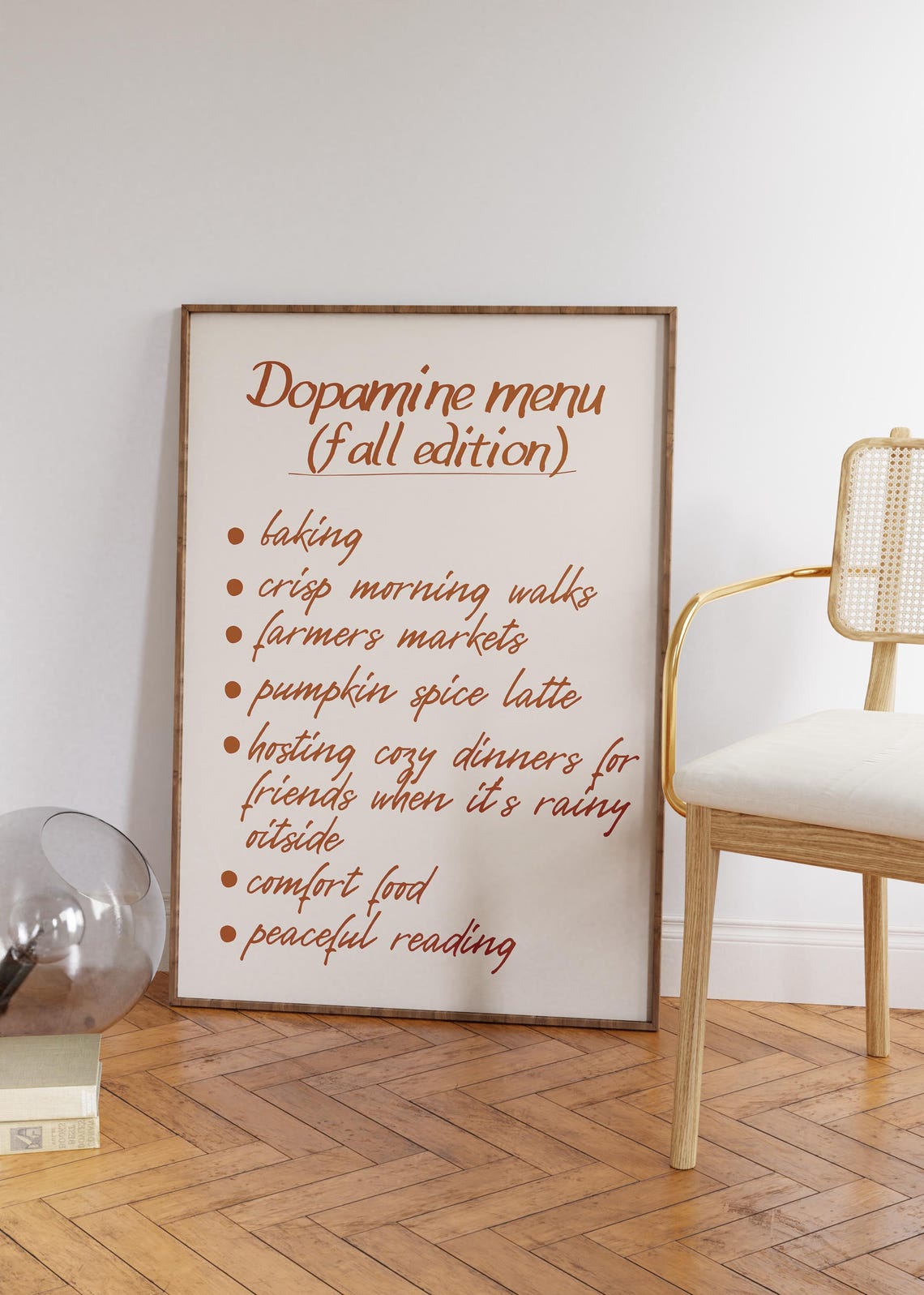 Dopamine Menu Fall Edition Handwritten Poster for Cozy Autumn Living - Image 5