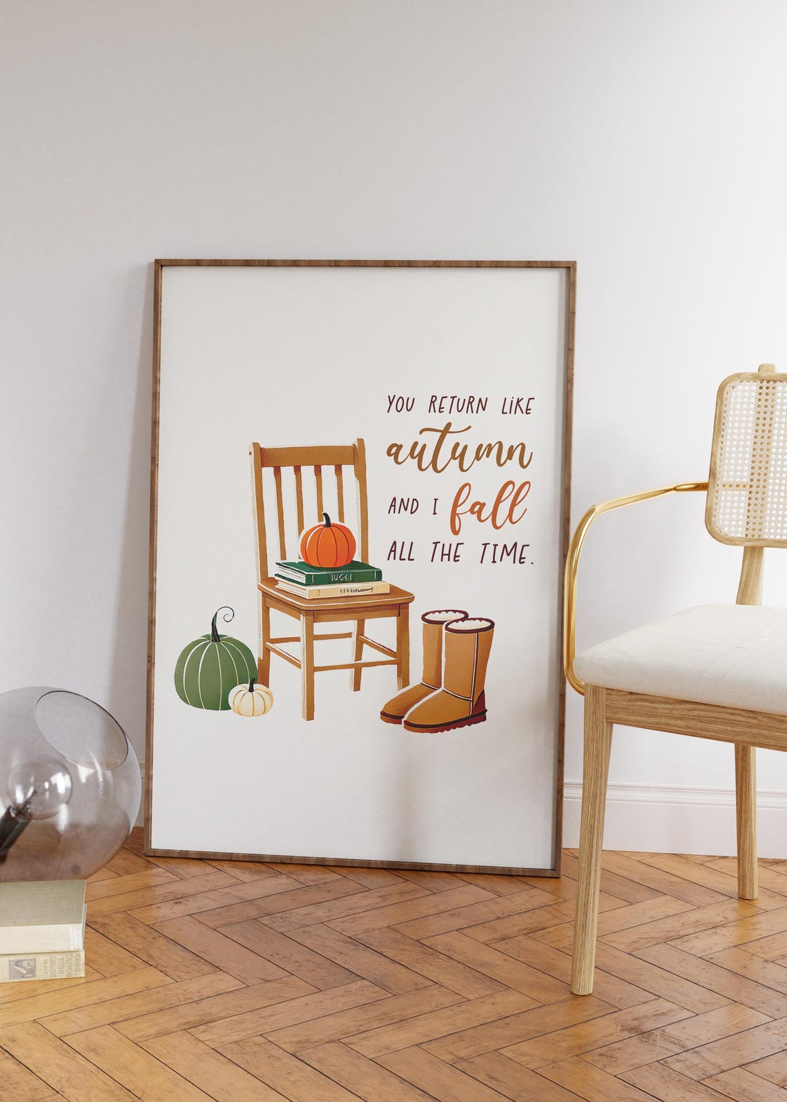 You Return Like Autumn and I Fall Romantic Fall Quote Poster - Image 5