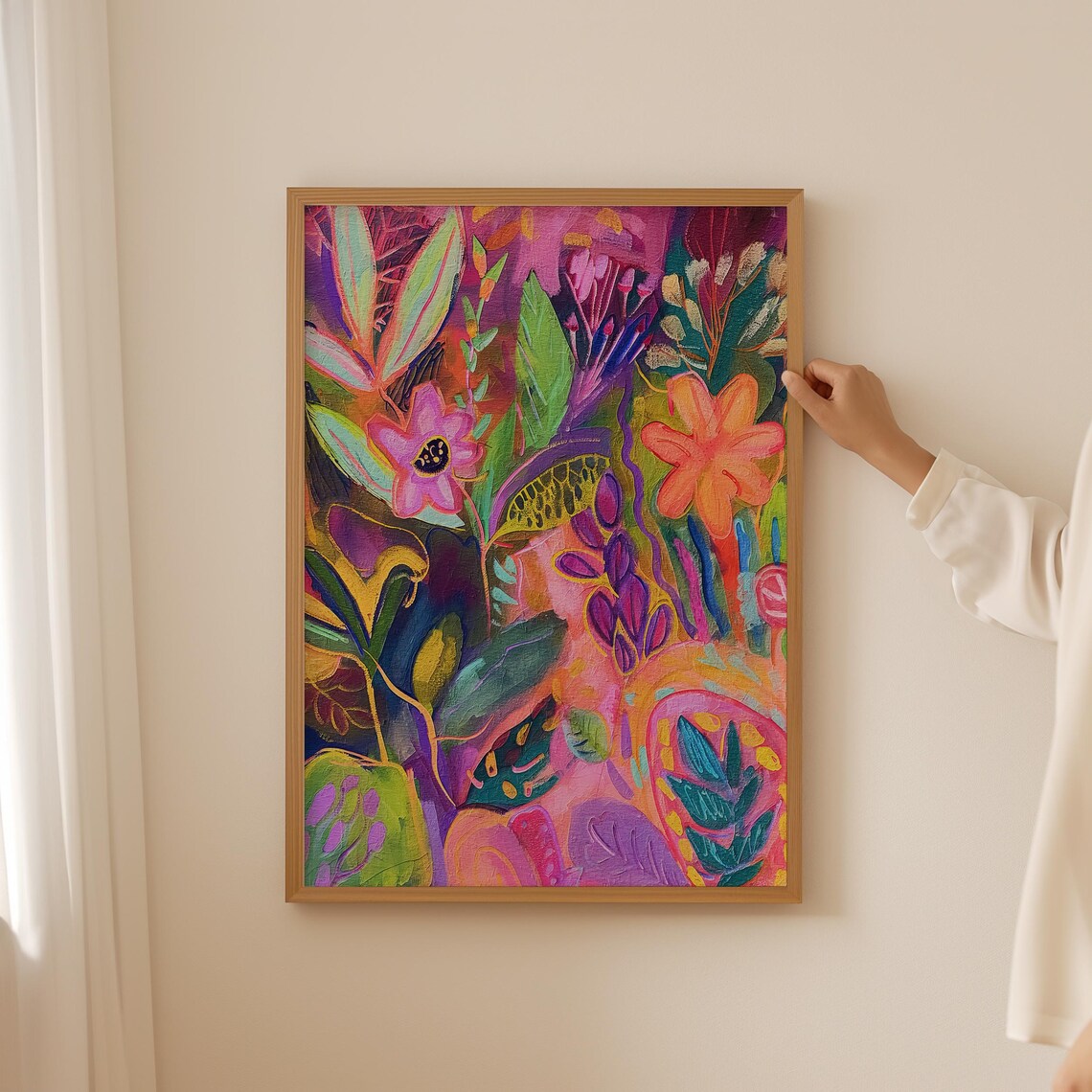 Abstract Botanical Print, Maximalist Decor Art Print - Image 3