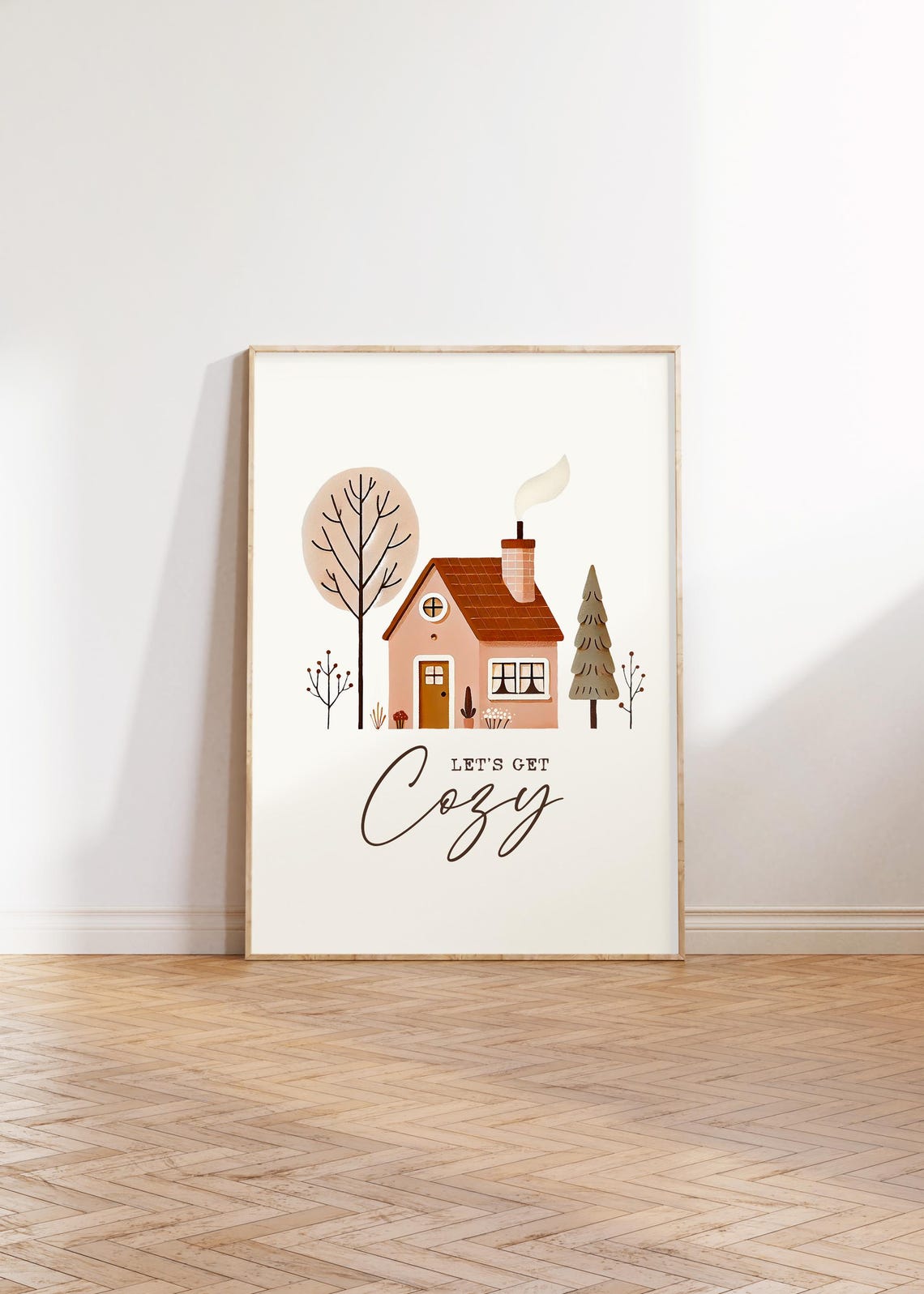 Lets Get Cozy Fall Cottage House Rustic Autumn Home Decor Poster - Image 5