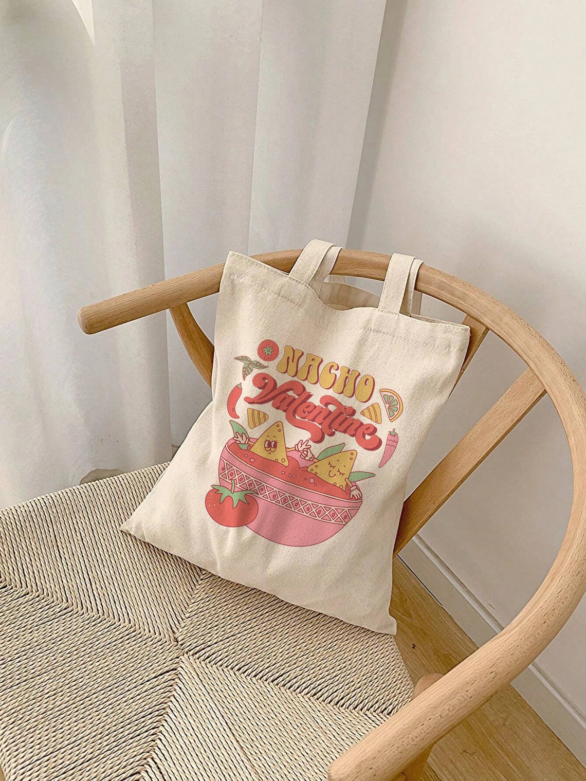 Retro Nacho Valentine Tortilla Chip Salsa Bowl Funny Art Print - Image 3