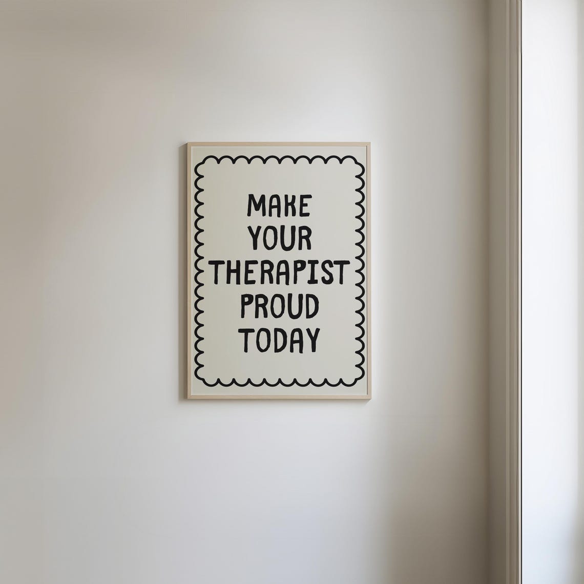 Make Your Therapist Proud Today Funny Quote Typography Poster - Image 2