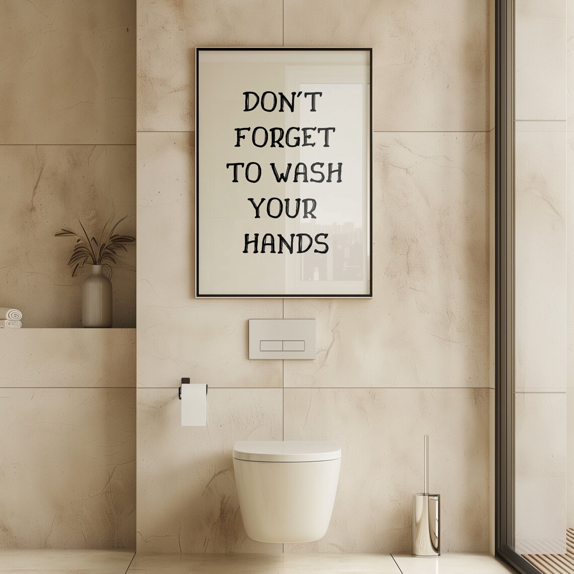 Wash Your Hands Vintage Bathroom Poster, Retro Humor - Image 4