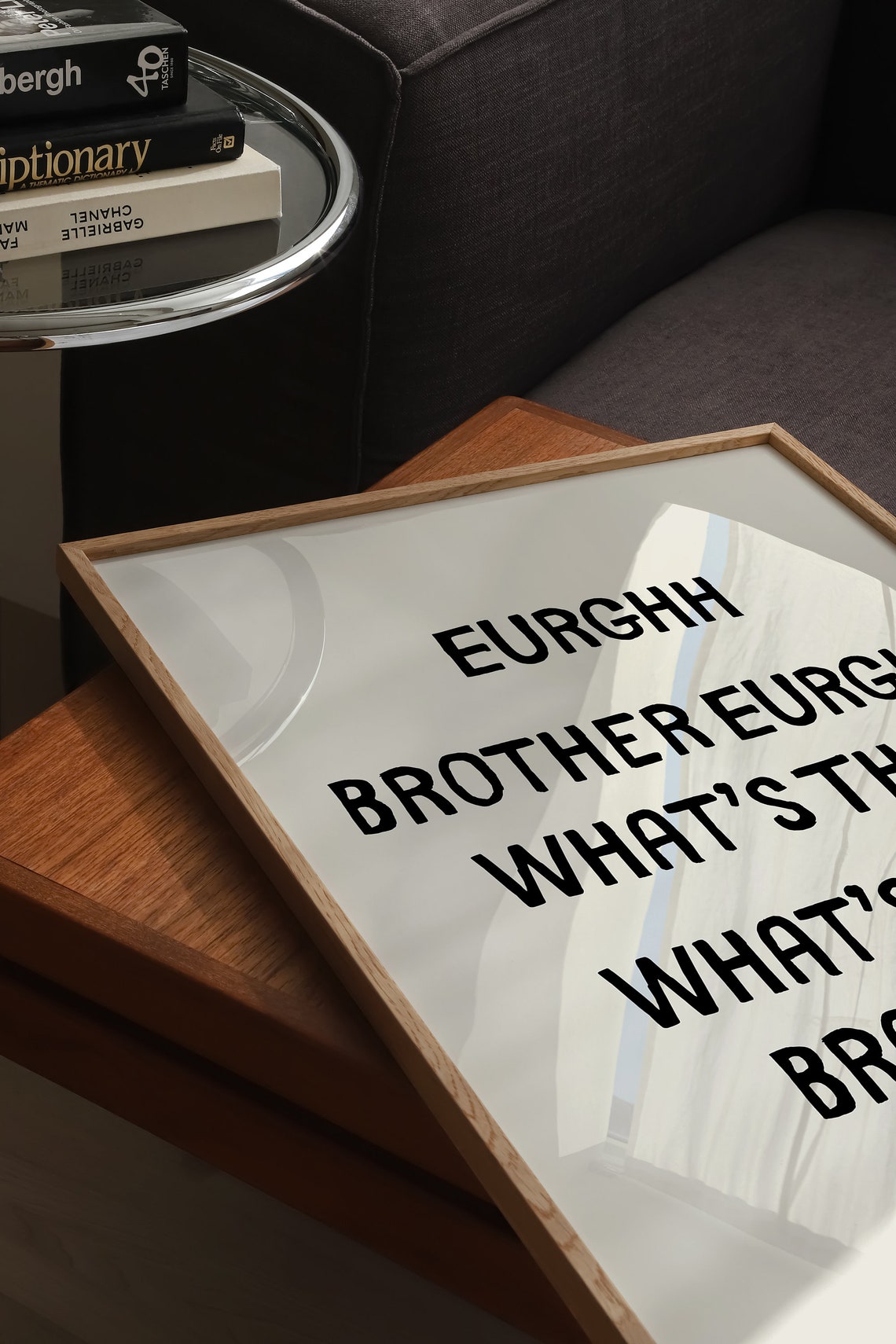 Eurghh Brother Whats That Black Cream Funny Quote Typography Poster - Image 3