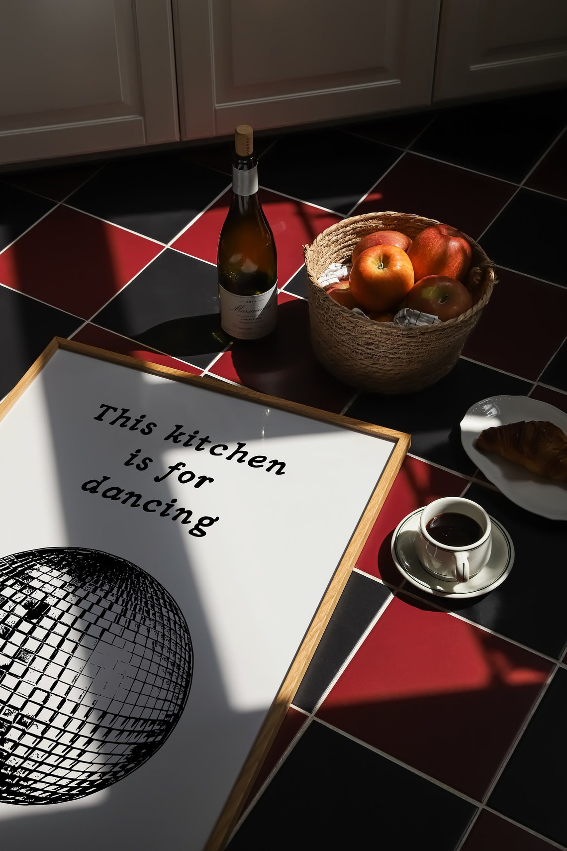 This Kitchen Is For Dancing Disco Ball Retro Kitchen Decor Poster - Image 4