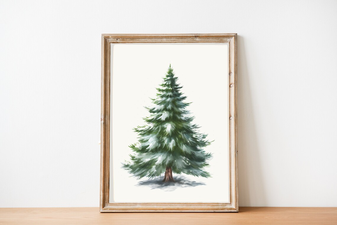 Christmas Tree Print, Vintage Style Winter Wall Art - Image 3