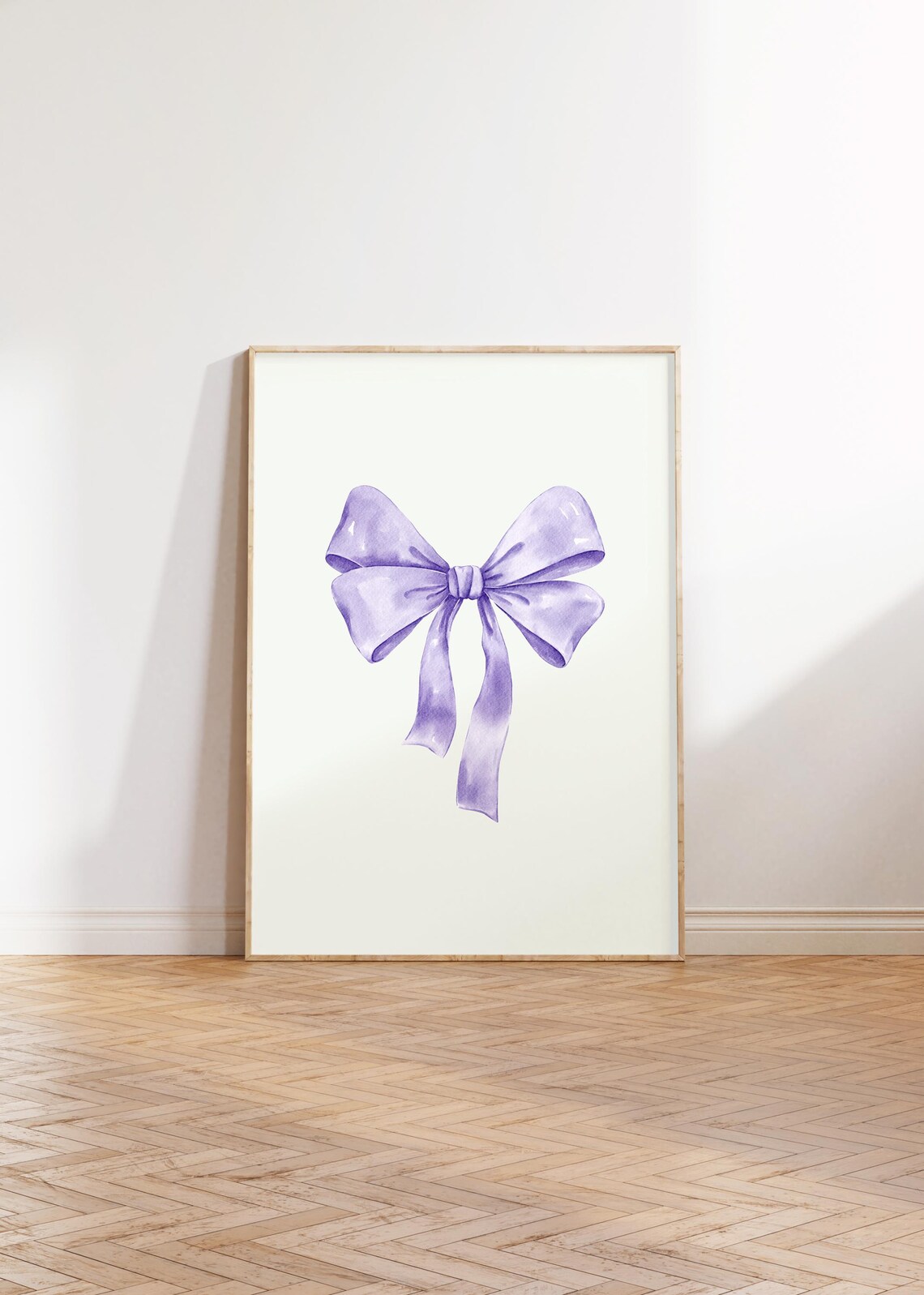 Purple Bow Nursery Print, Coquette Balletcore Poster - Image 2