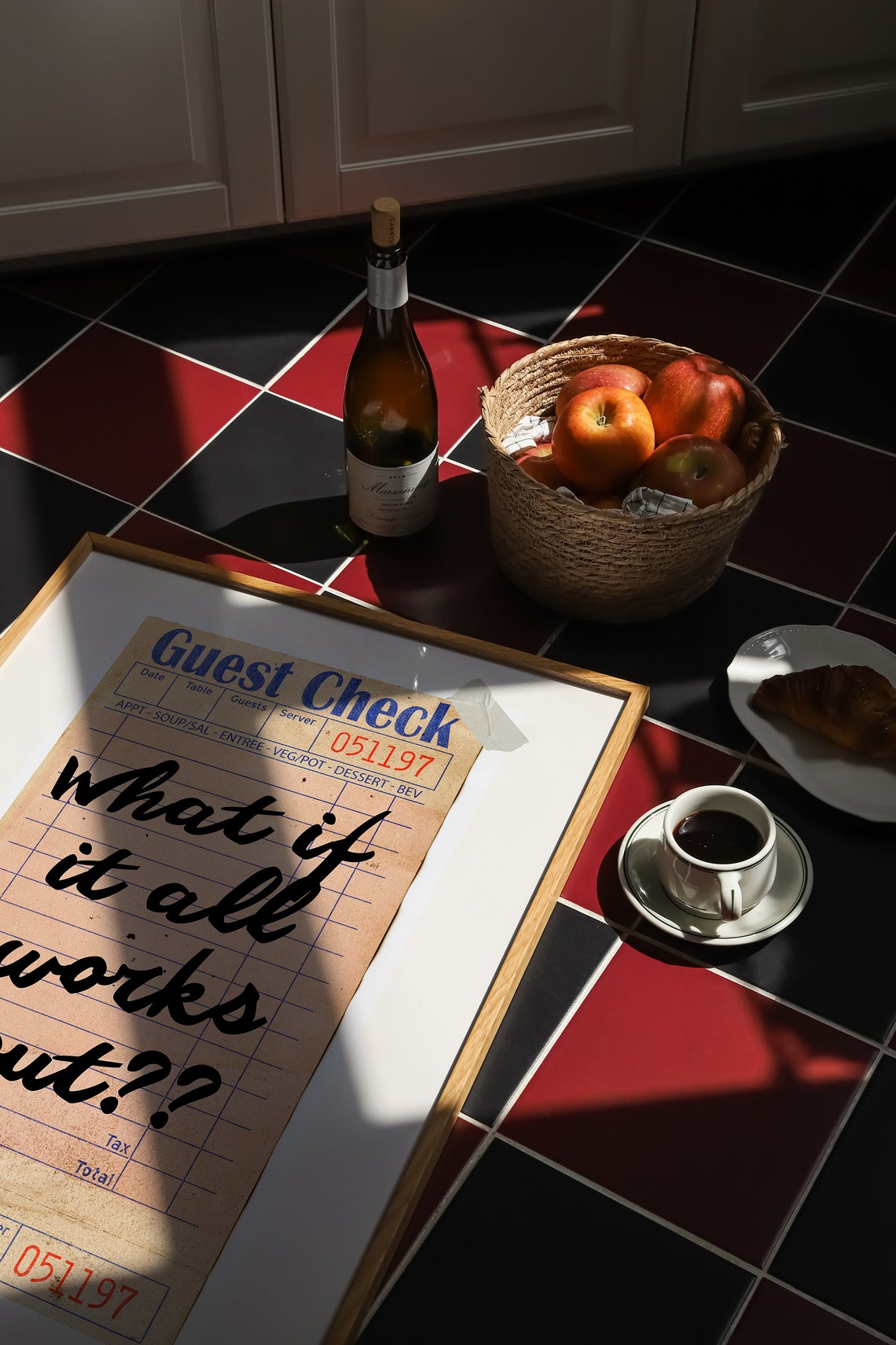 What If It All Works Out Vintage Guest Check Motivational Poster - Image 4