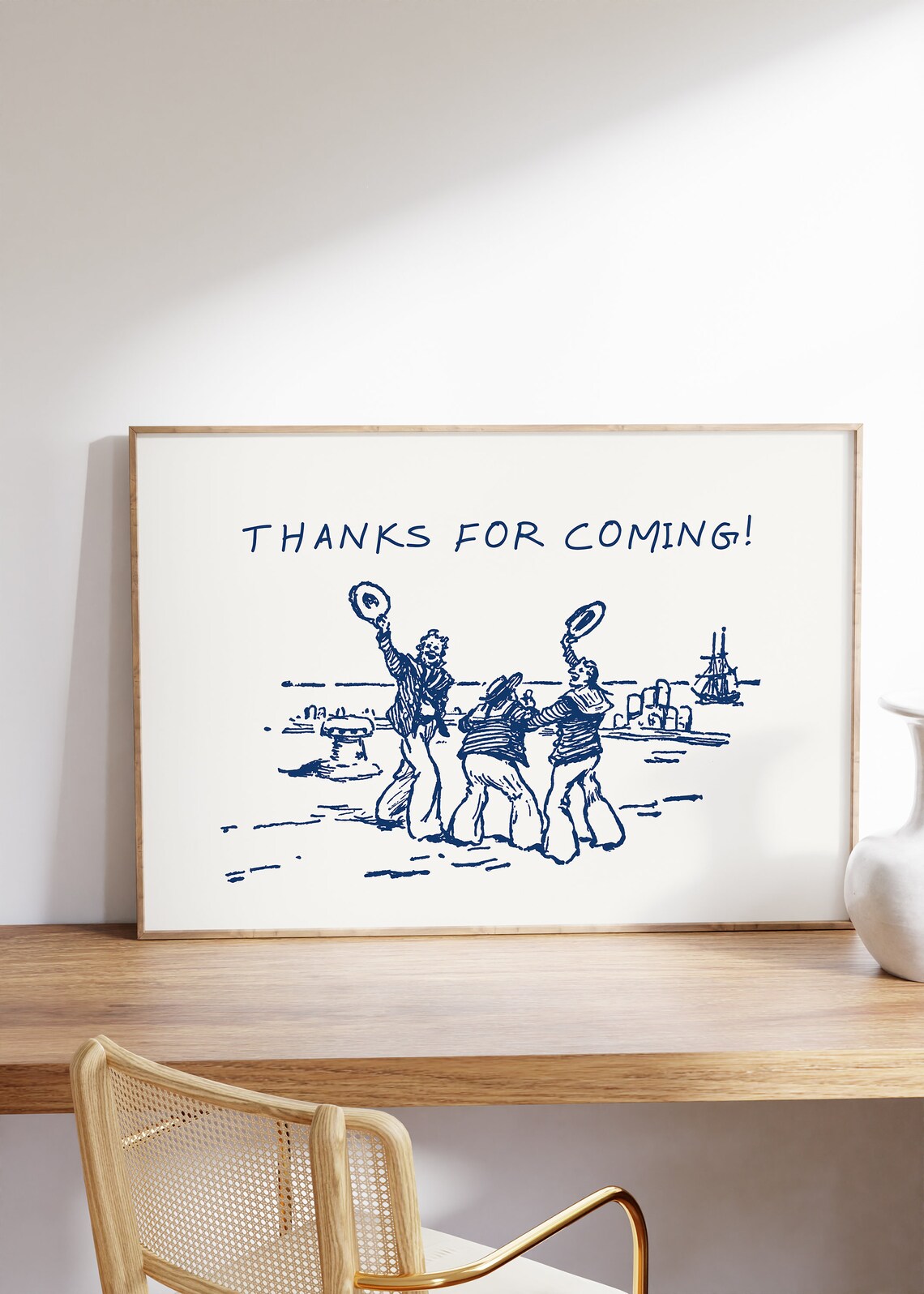 Thanks For Coming Vintage Sailor Quote Poster - Image 3