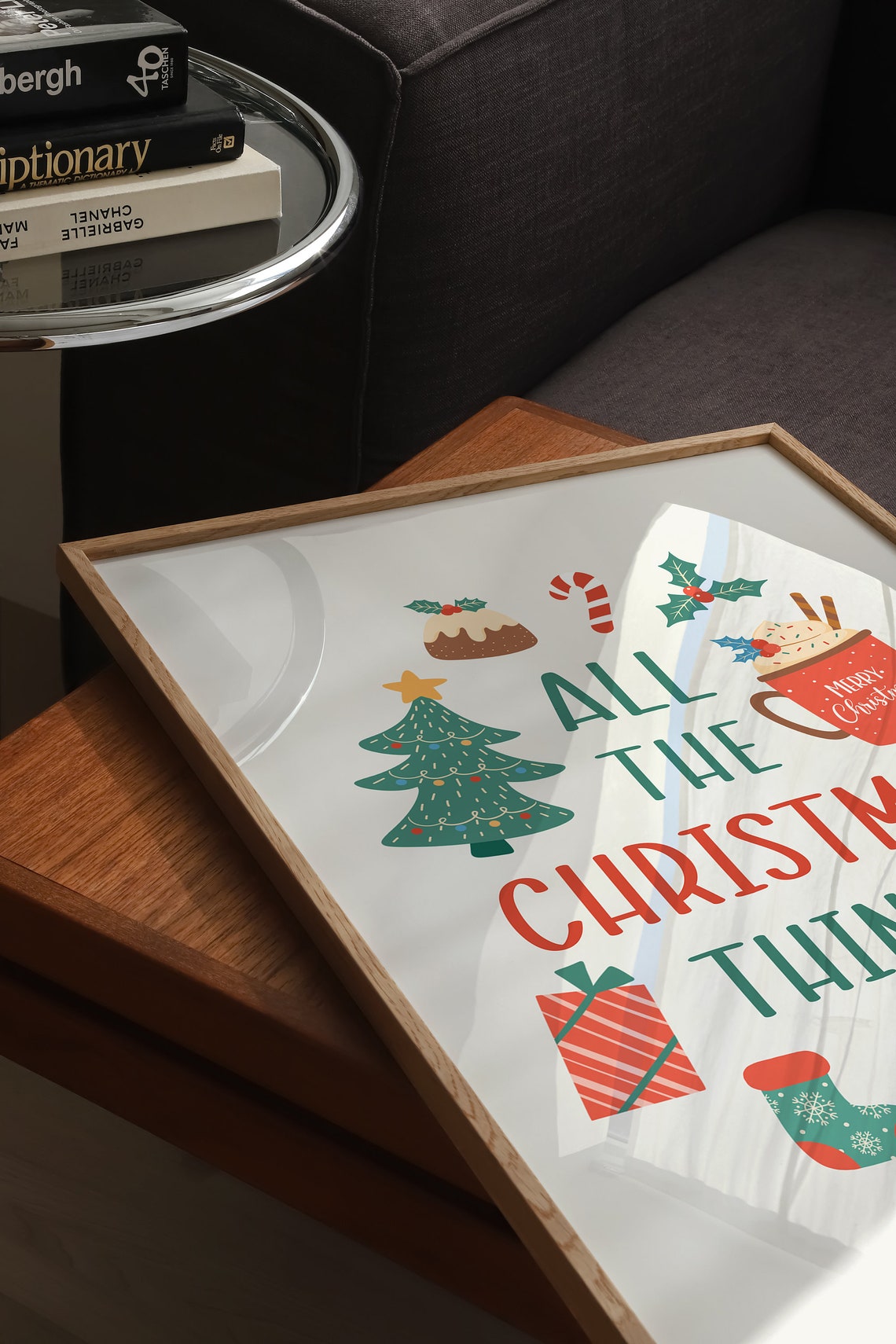 All the Christmas Things Retro Flat Illustration Holiday Art Poster - Image 5