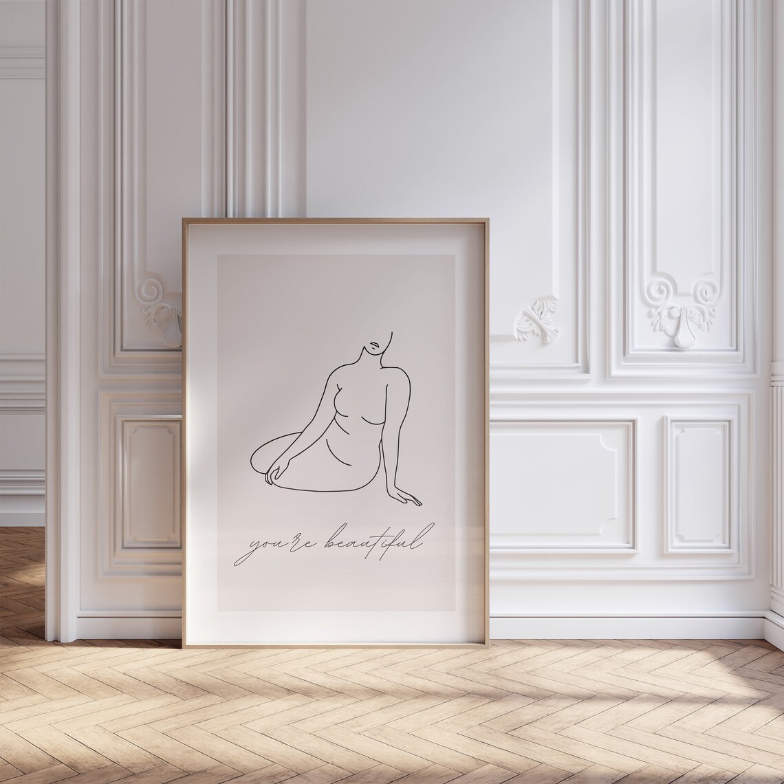 Body Positive Art Print Curvy Girl Confidence Women Equality Print Minimalist Wall Art Feminist Body Positive Body Line Art - Image 4