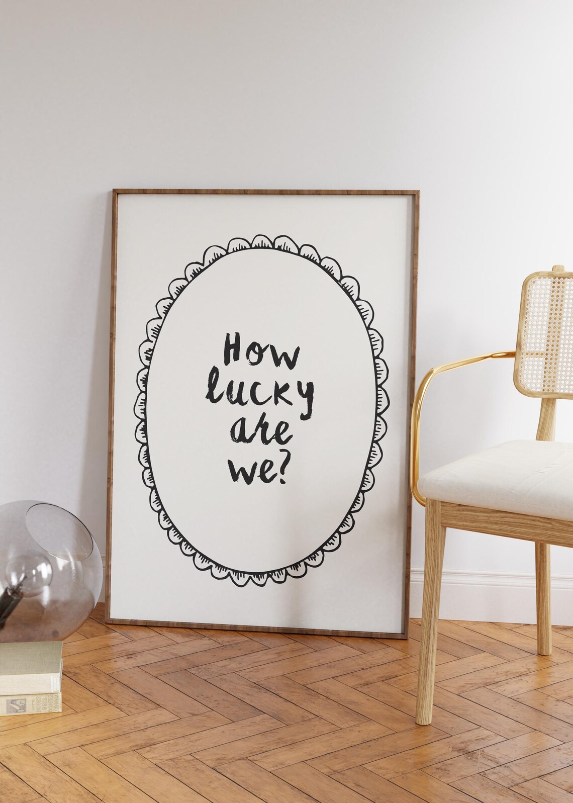 How Lucky Are We, Neutral Retro Western Art Print - Image 4