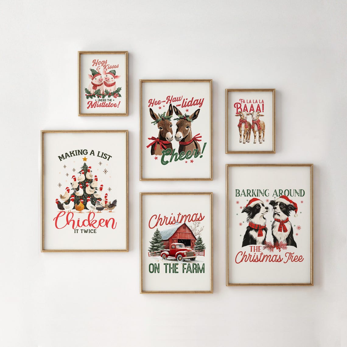 Santa's Silliest Goose Christmas Geese Wearing Santa Hats Poster - Image 4